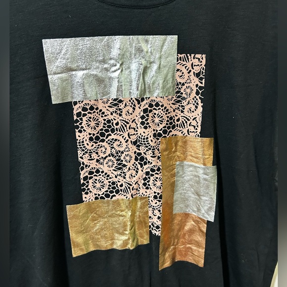 Love & Legend by Addition Elle Plus Size T-Shirt with metallic detail. Size 2X - Picture 3 of 5